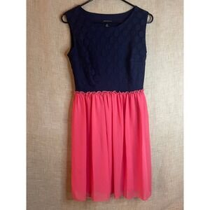 Enfocus Studio Fit & Flare Dress Polka Dot Party Cocktail‎ Dress Size 6